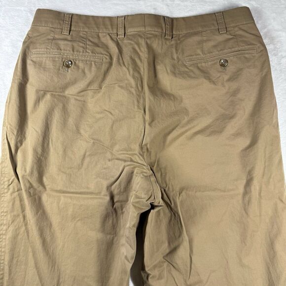 Hiltl Men's Flat Front‎ Stretch Dress Pants Khaki 36x29 German Business - Picture 7 of 9